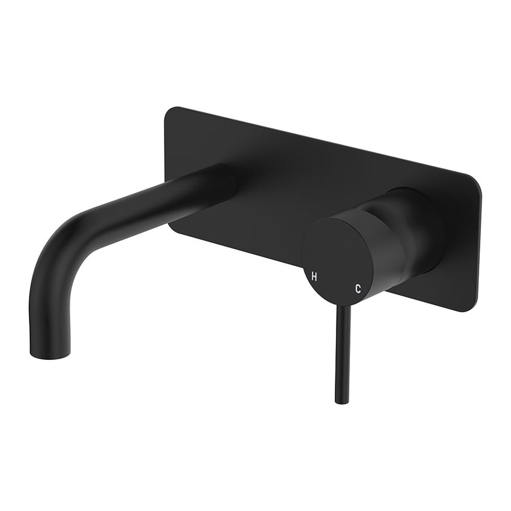 Kaya 130mm Rectangular Bath/Basin Wall Mixer Set