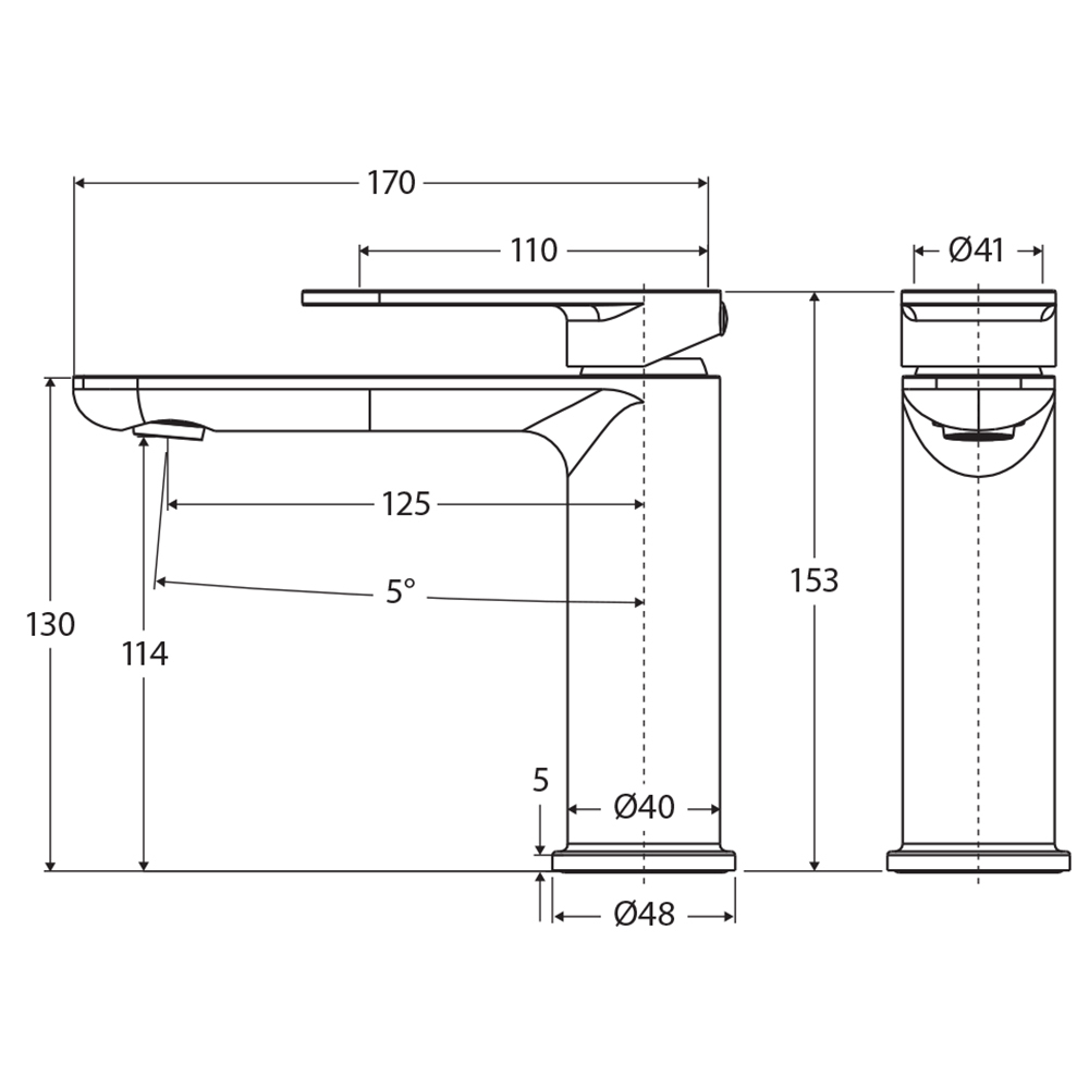 Empire Slim Basin Mixer