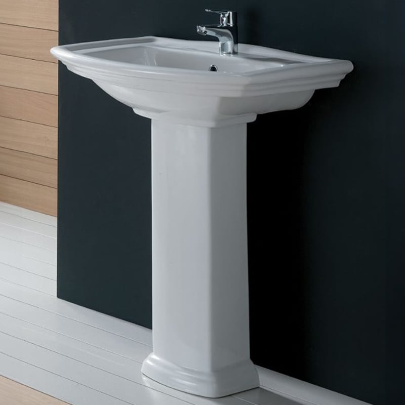 56cm Washington Pedestal Ceramic Basin