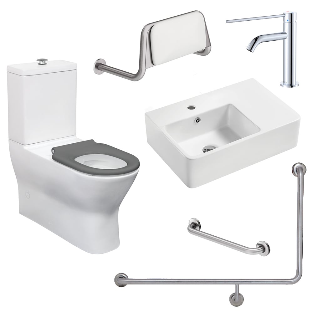 Accessible Delta Care Back to Wall Toilet Suite Package