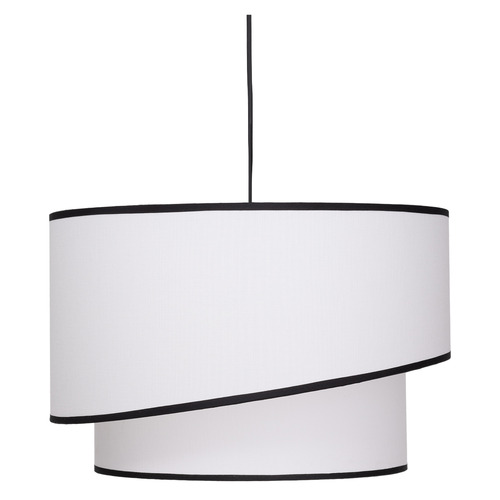 Decatur White Fabric & Metal Pendant Light
