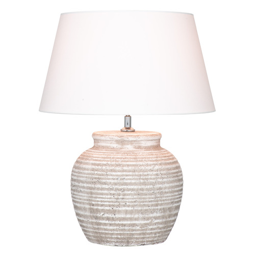 Warren White Ceramic & Fabric Table Lamp