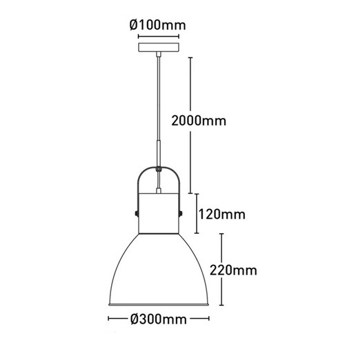 Ruston Timber & Metal Pendant Light