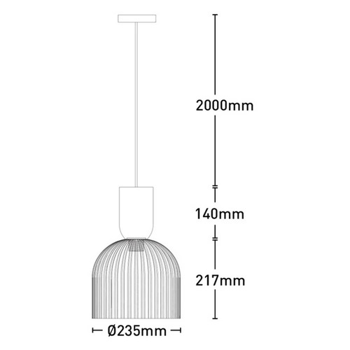 Madison Timber & Glass Pendant Light