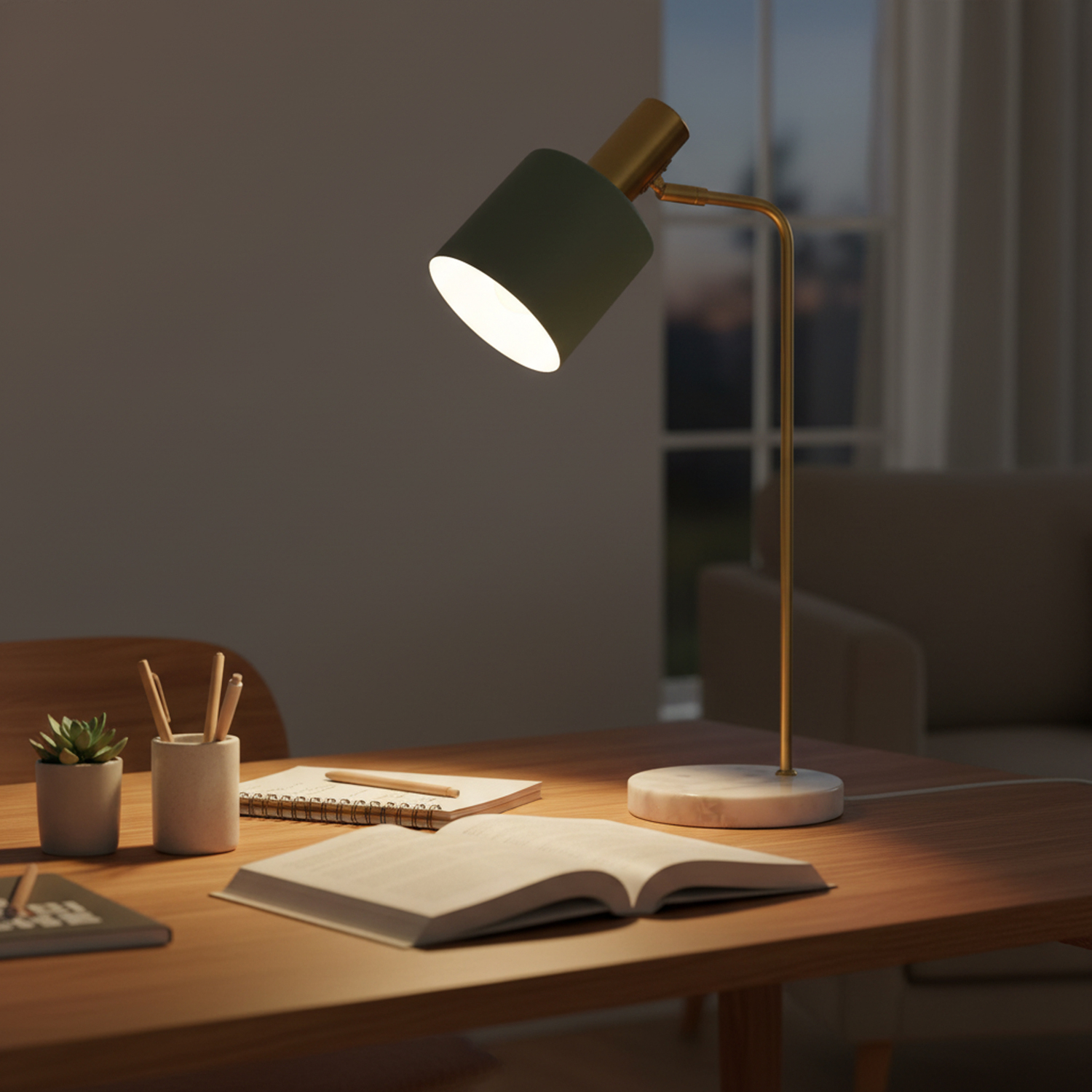 Addison Metal & Marble Table Lamp