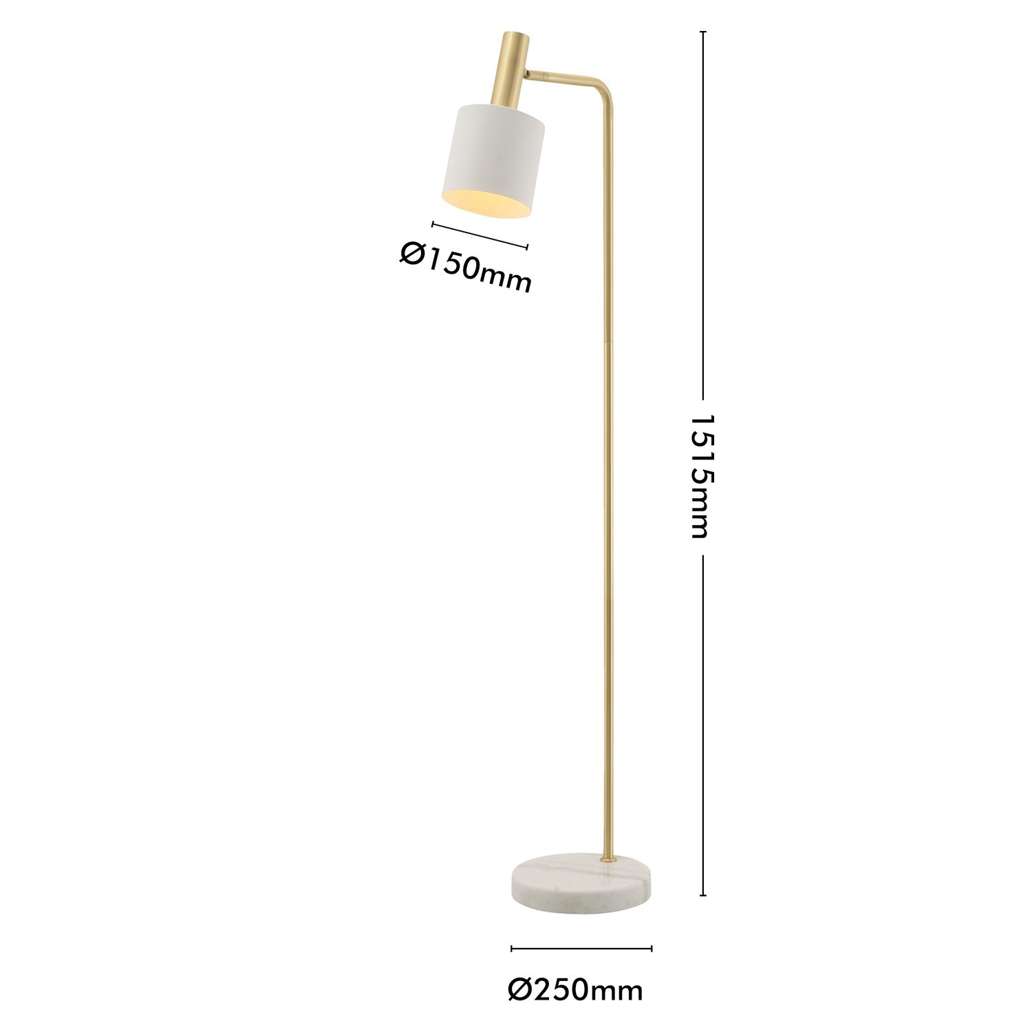 Addison Brushed Brass & Marble Floor Lamp