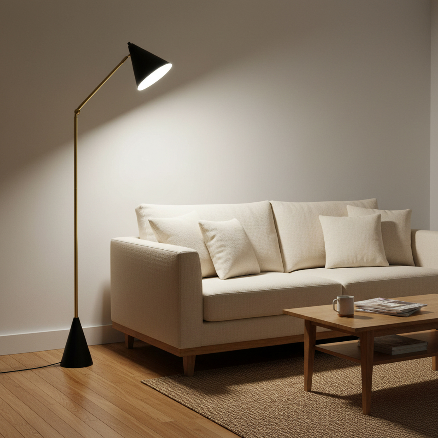 Baciare Metal Conical Floor Lamp