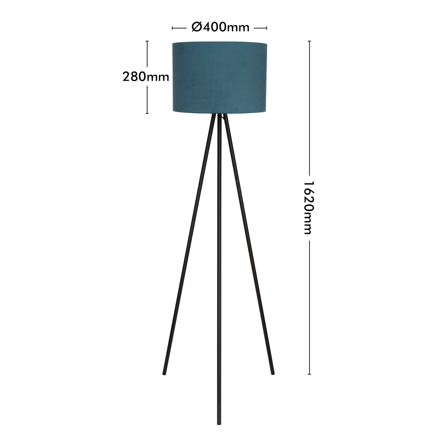 Reno Iron & Velvet Floor Lamp