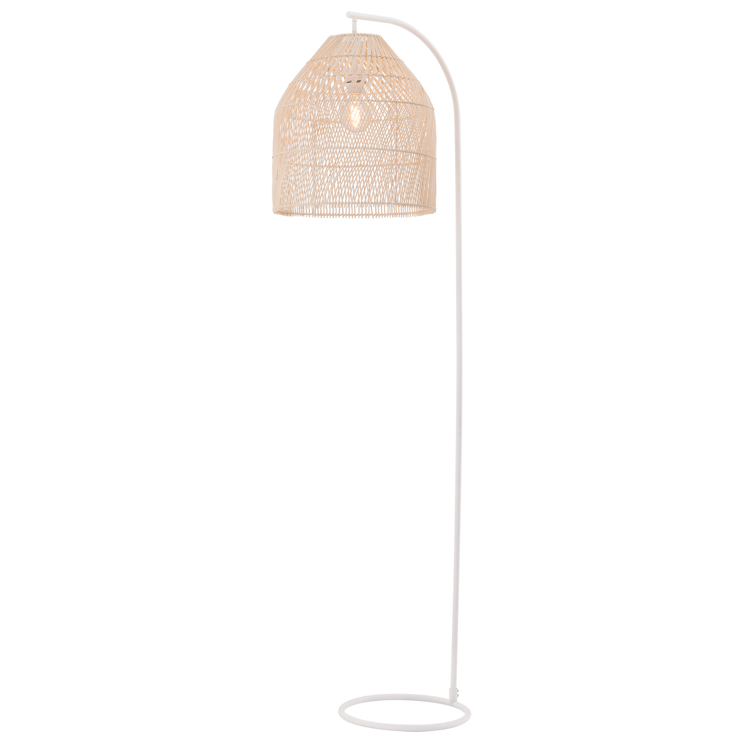 Shelby Iron & Rattan Floor Lamp