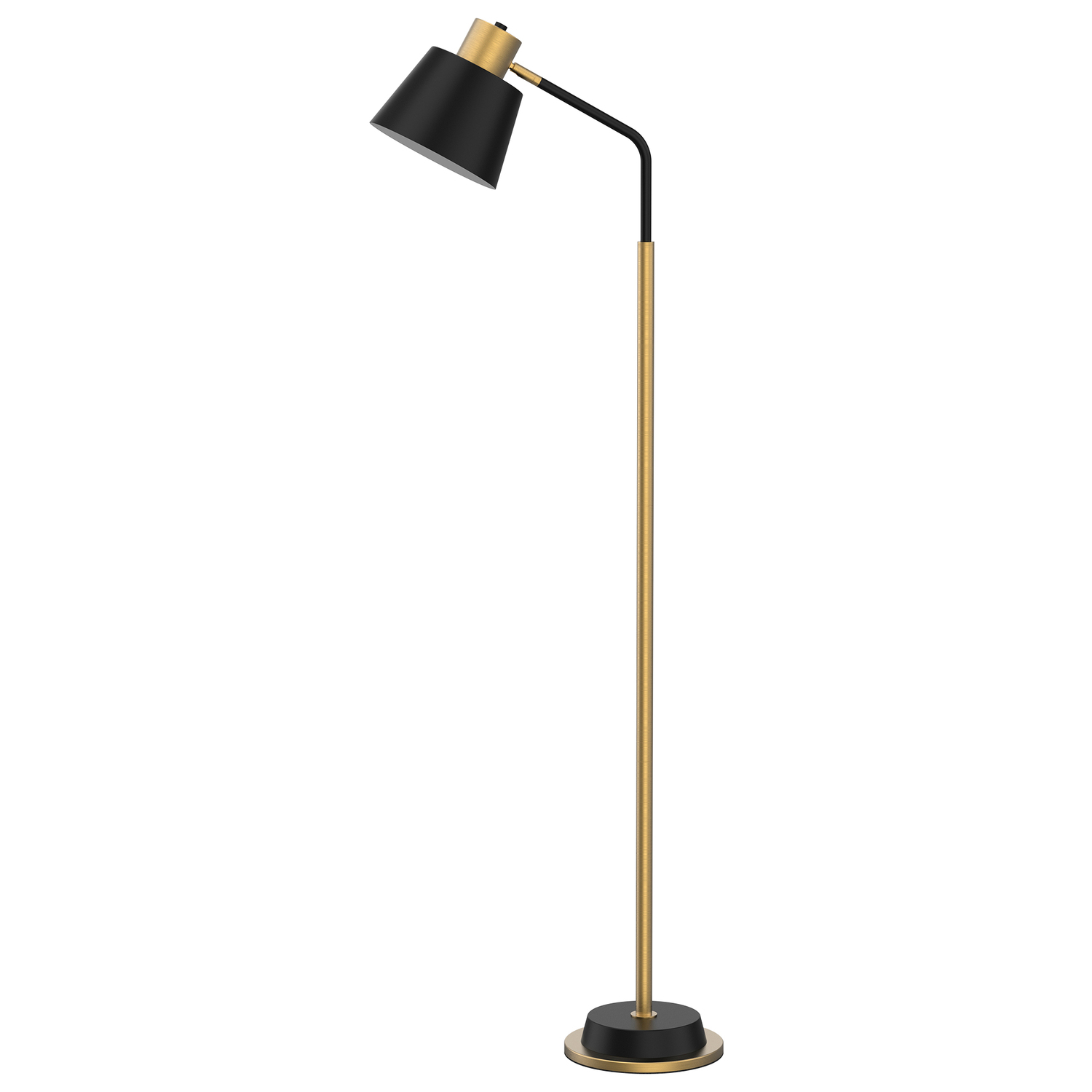 Roswell Gold & Black Iron Floor Lamp
