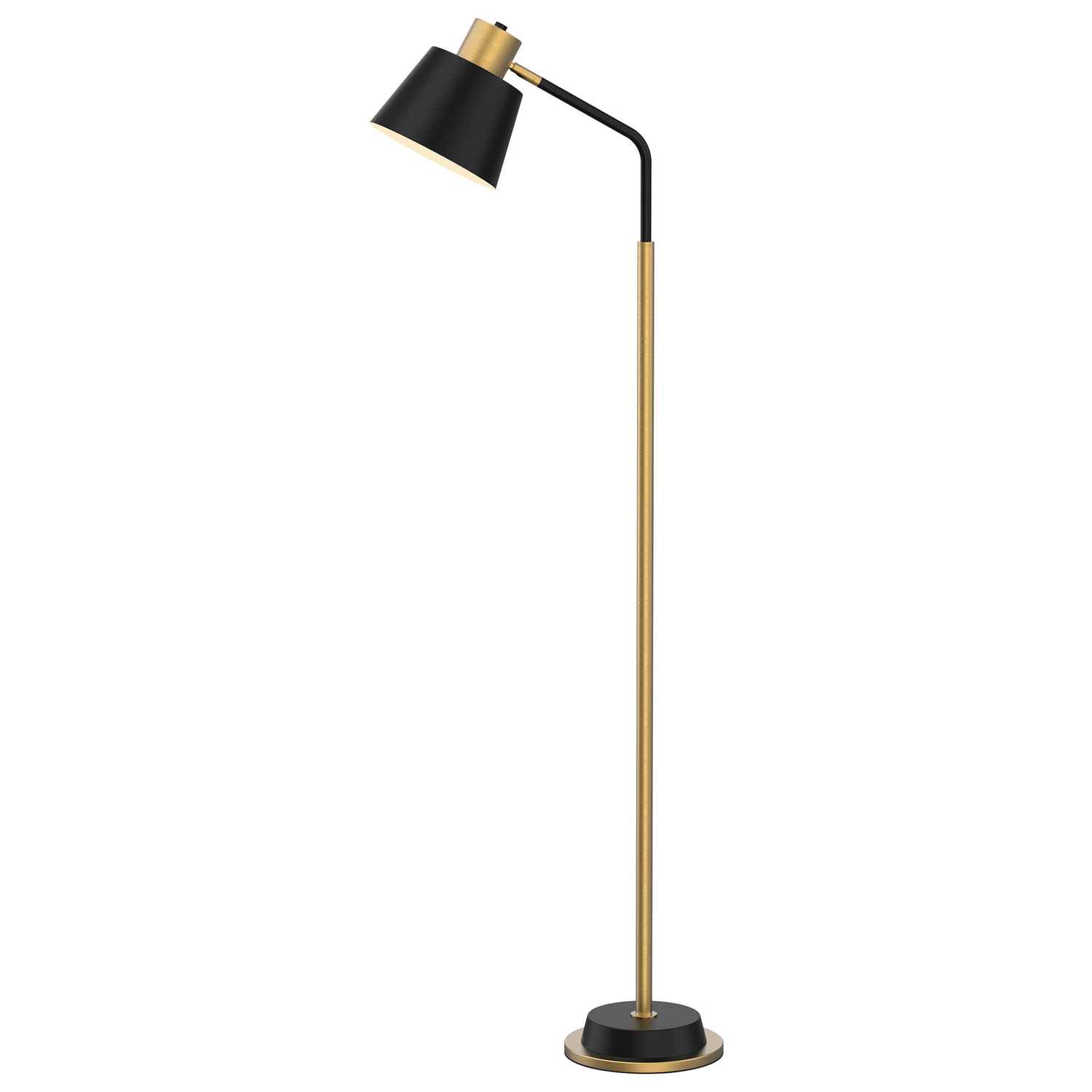 Roswell Gold & Black Iron Floor Lamp
