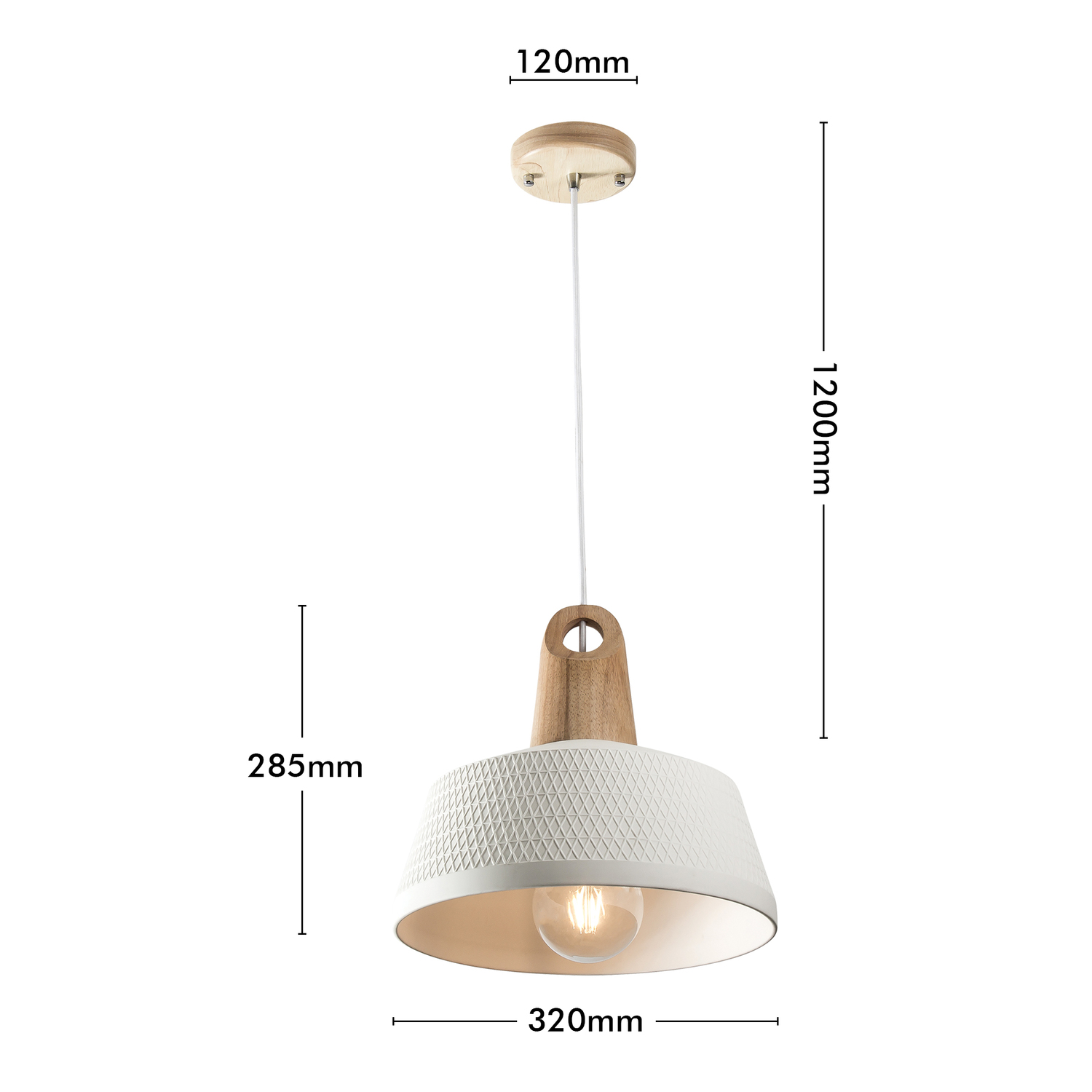 White Morrissey Pendant Light