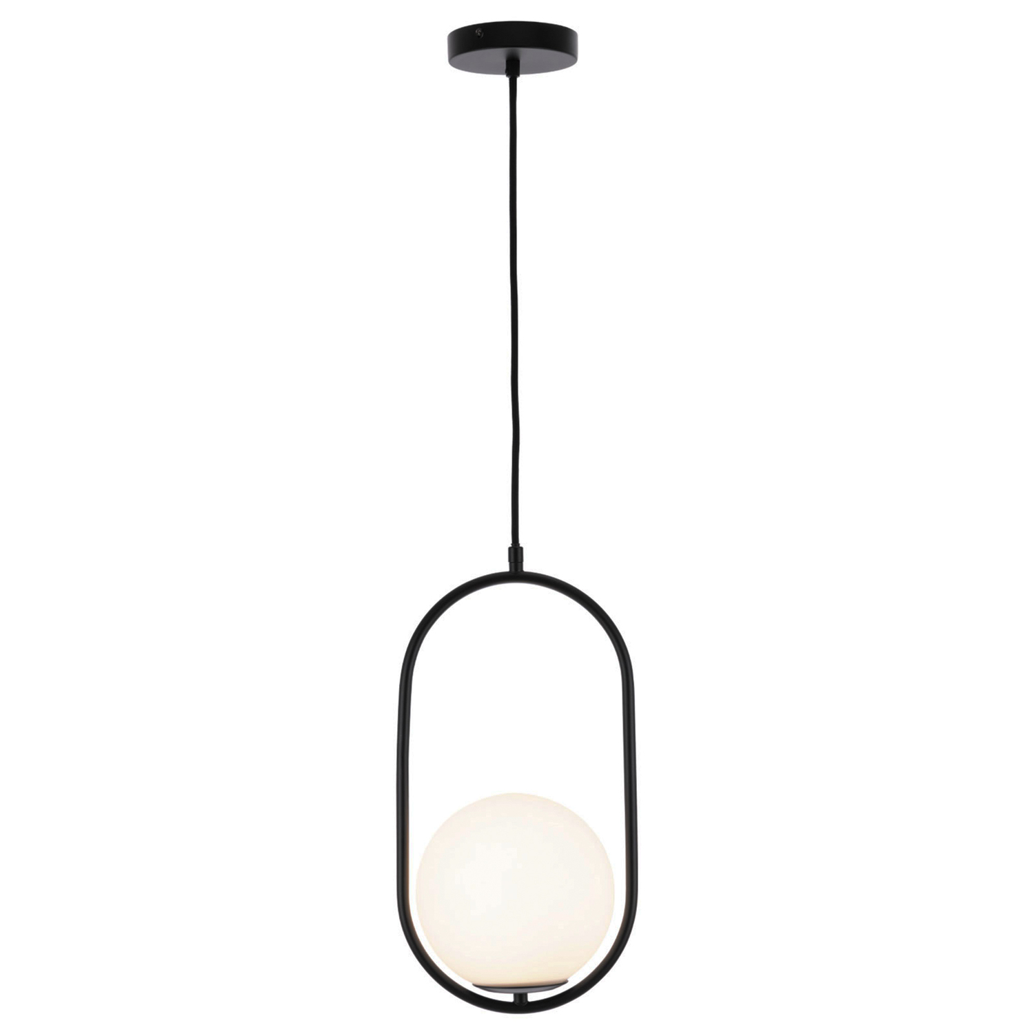 Novato Iron & Opal Glass Pendant Light
