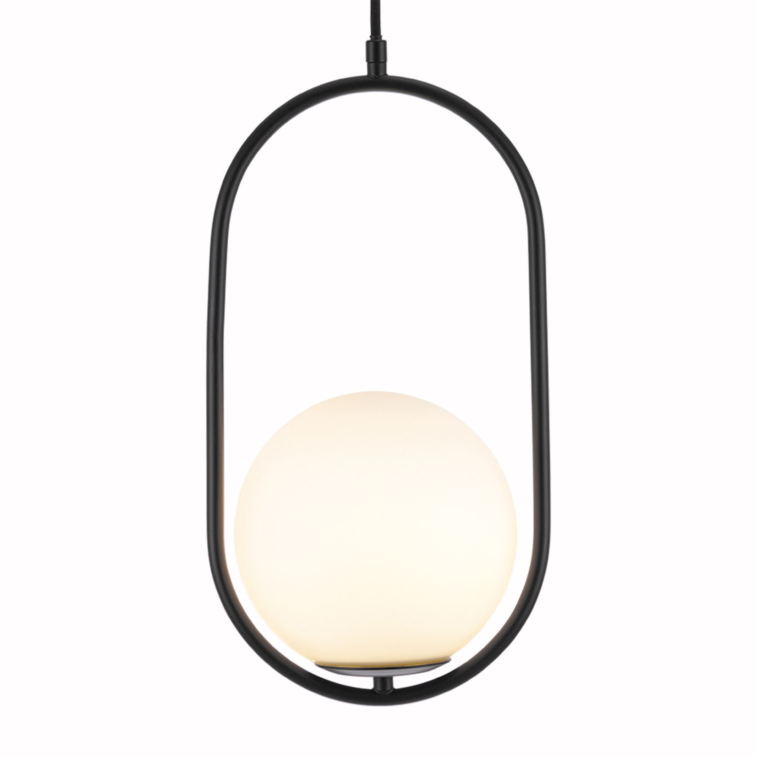 Novato Iron & Opal Glass Pendant Light