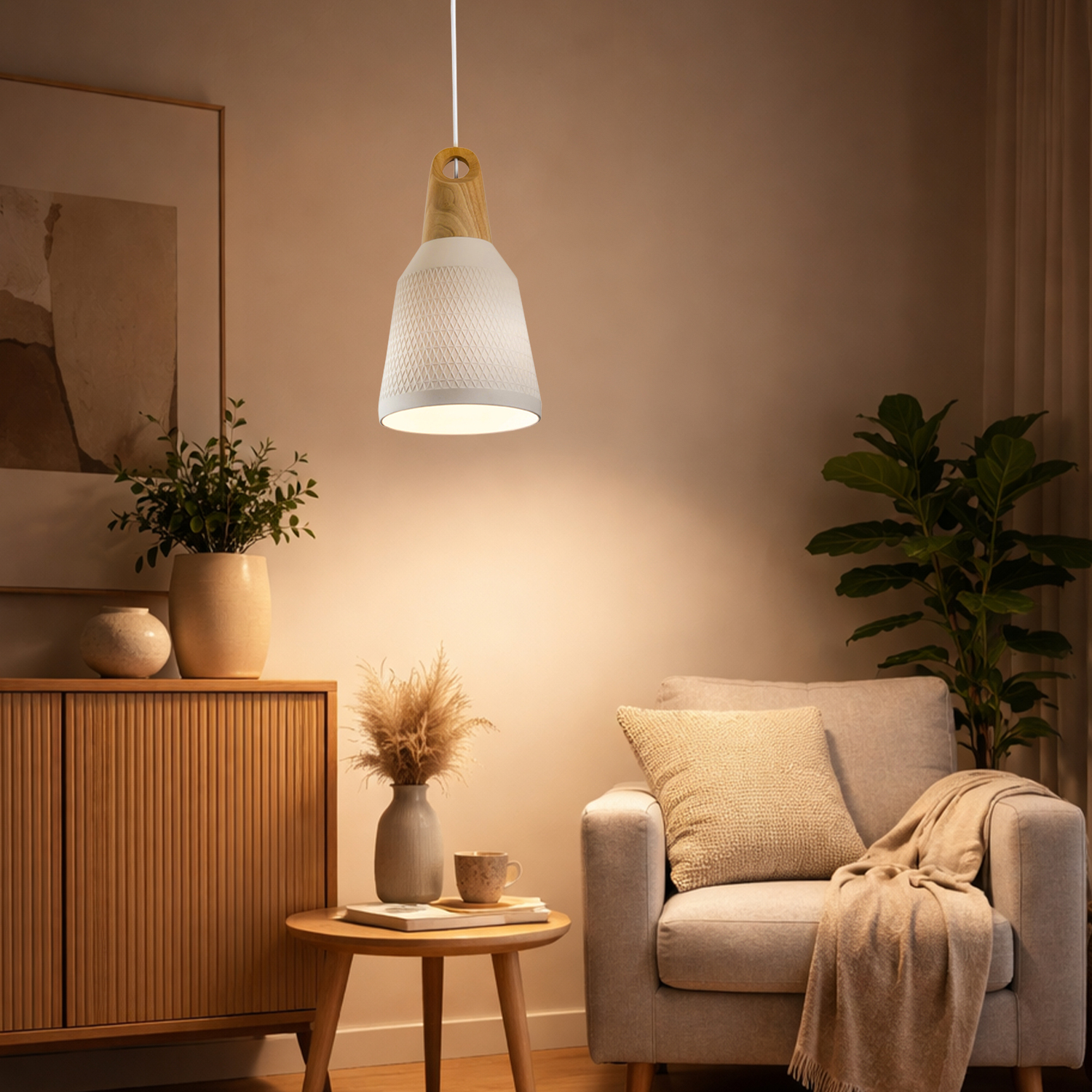 White Morrissey Pendant Light