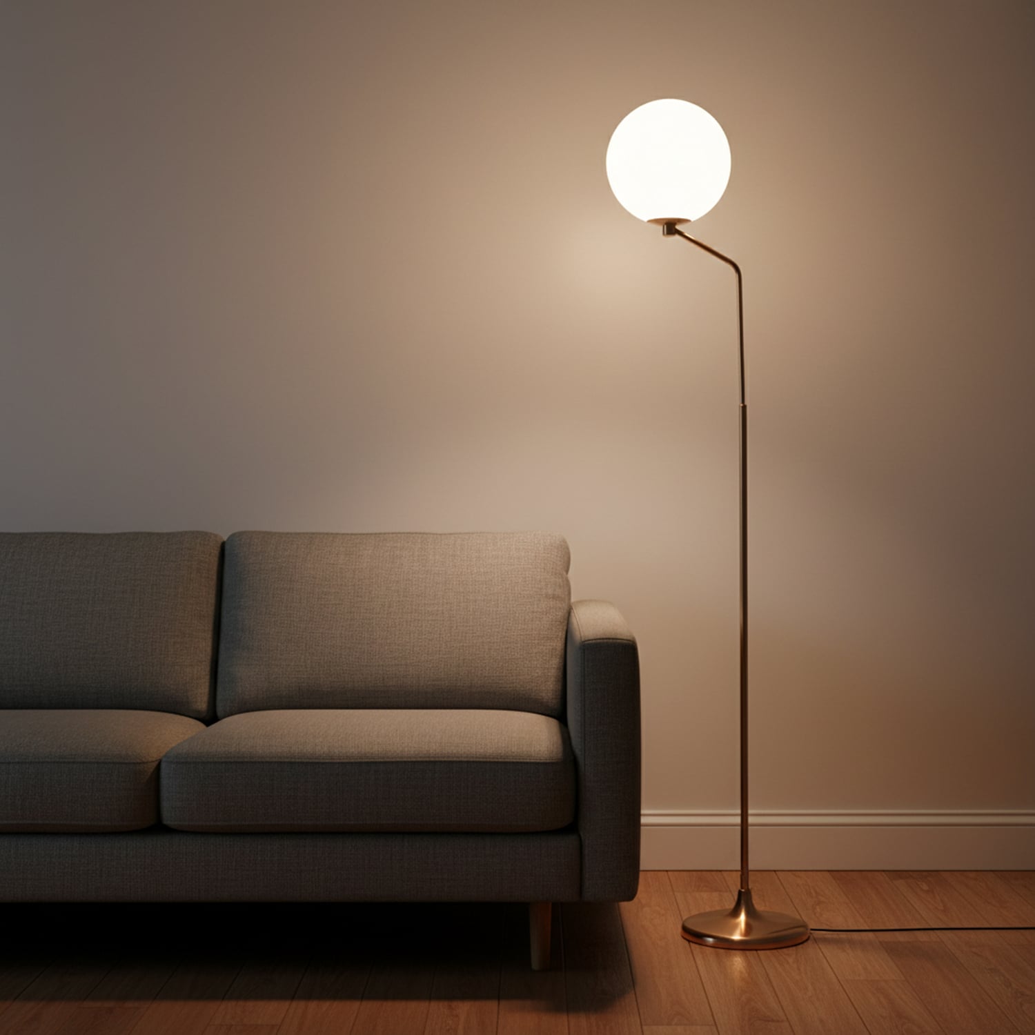 Marilyn Spherical Metal & Glass Floor Lamp