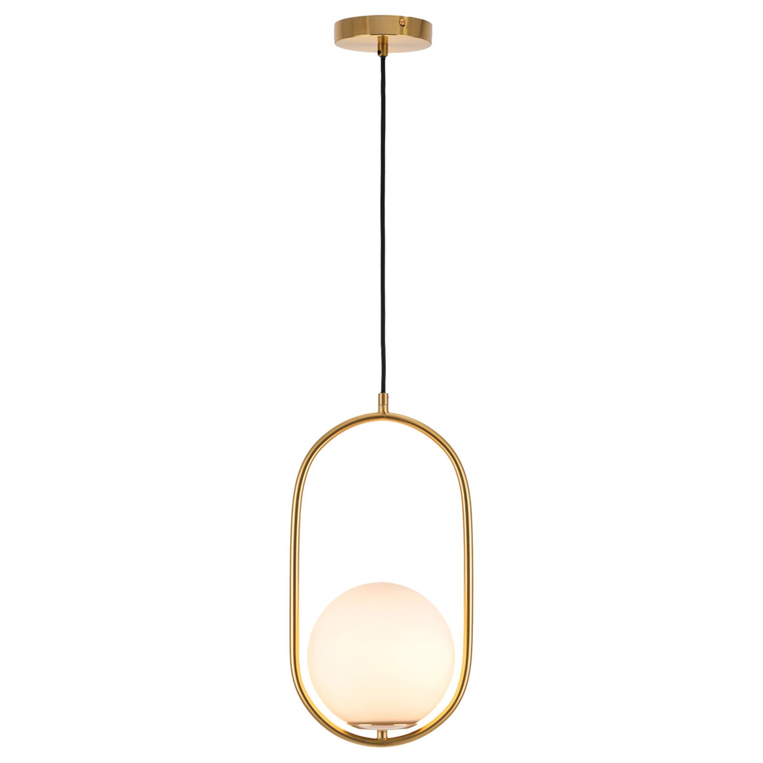 Novato Iron & Opal Glass Pendant Light