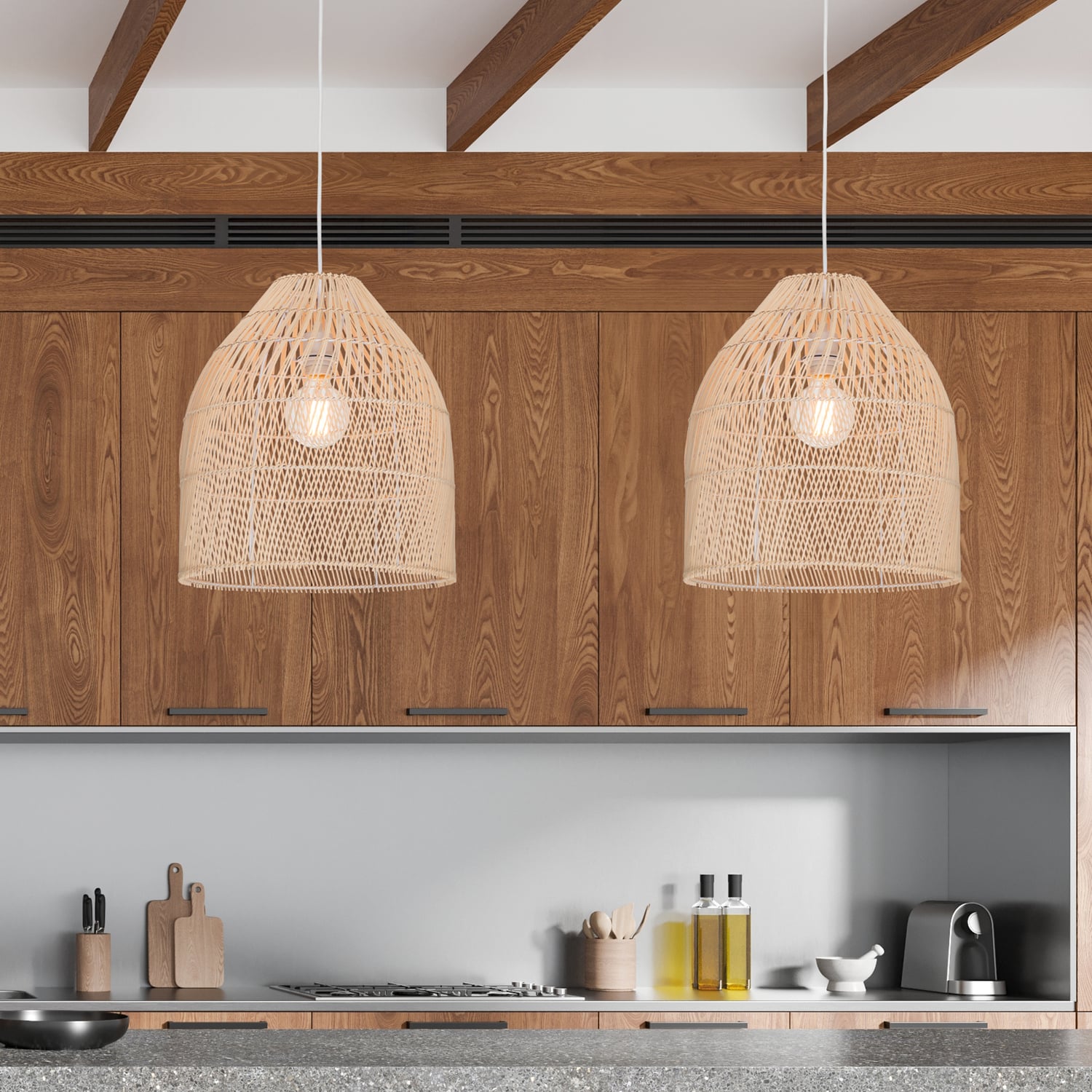 Lewis Rattan Pendant Light