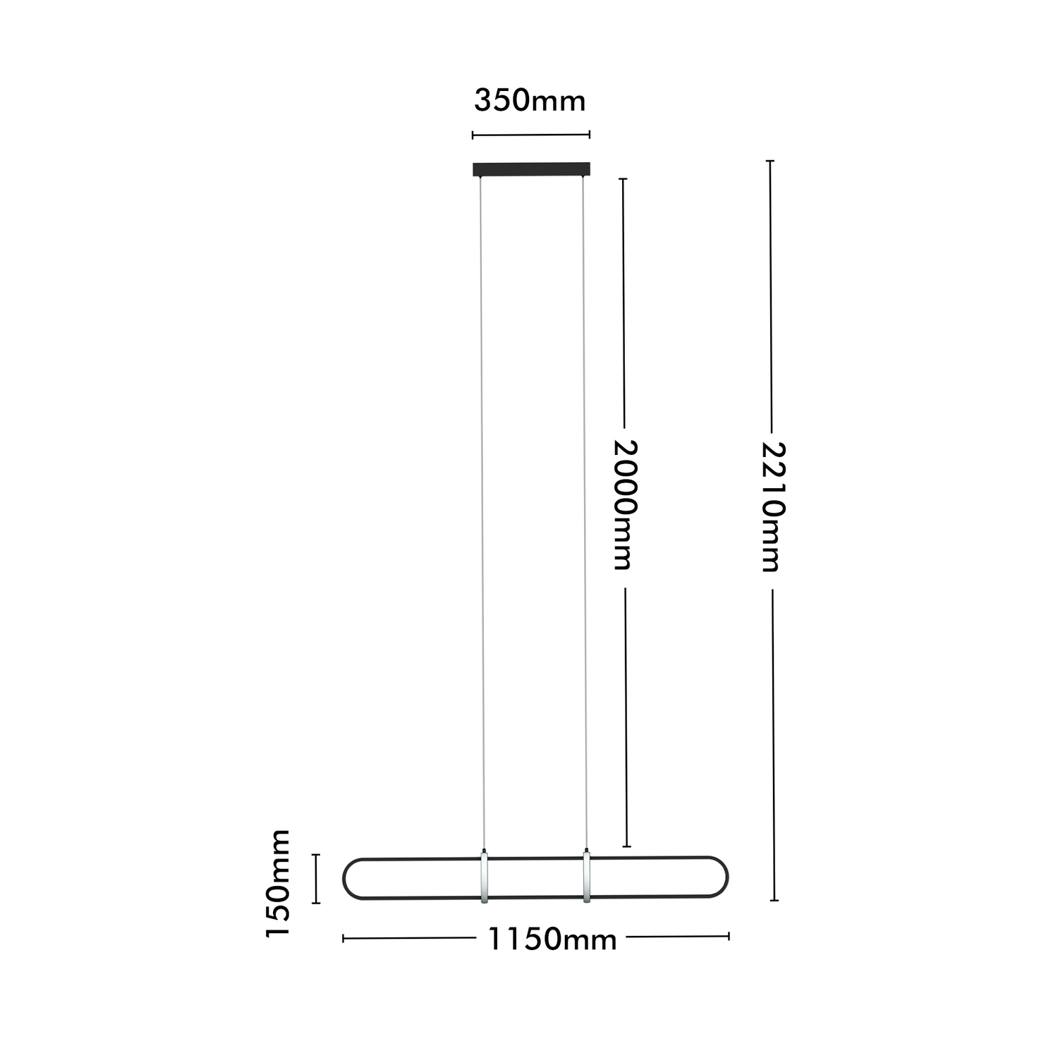 Belmont Iron & Aluminium LED Pendant Light