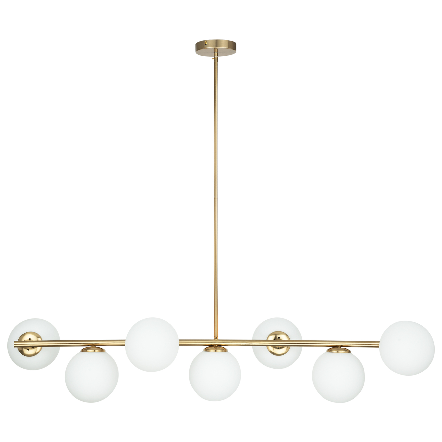 Concord Iron & Opal Glass 7 Light Pendant