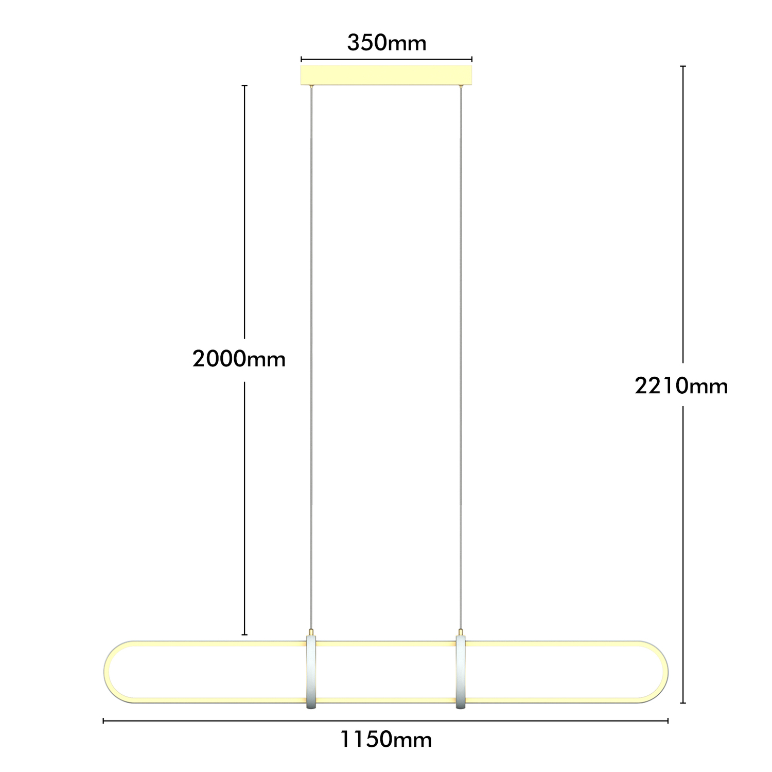 Belmont Iron & Aluminium LED Pendant Light