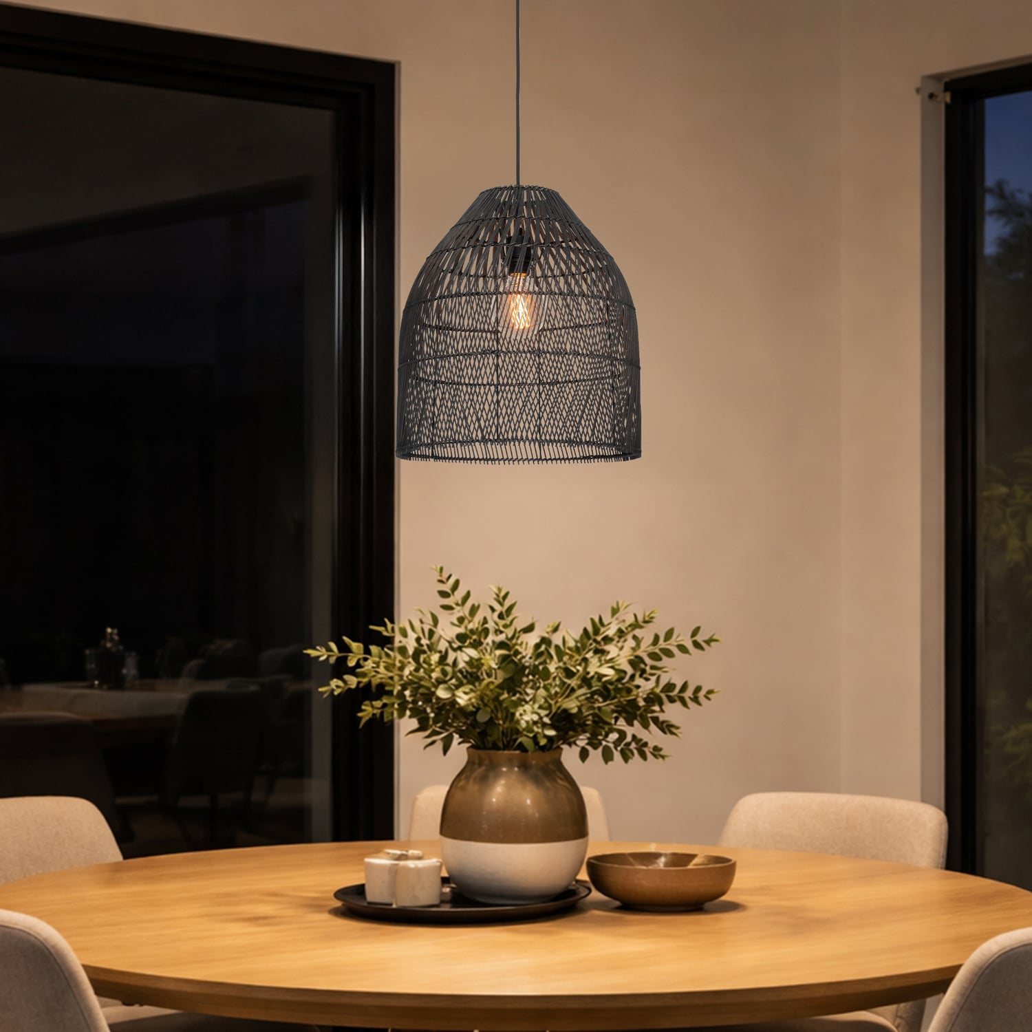 Lewis Rattan Pendant Light