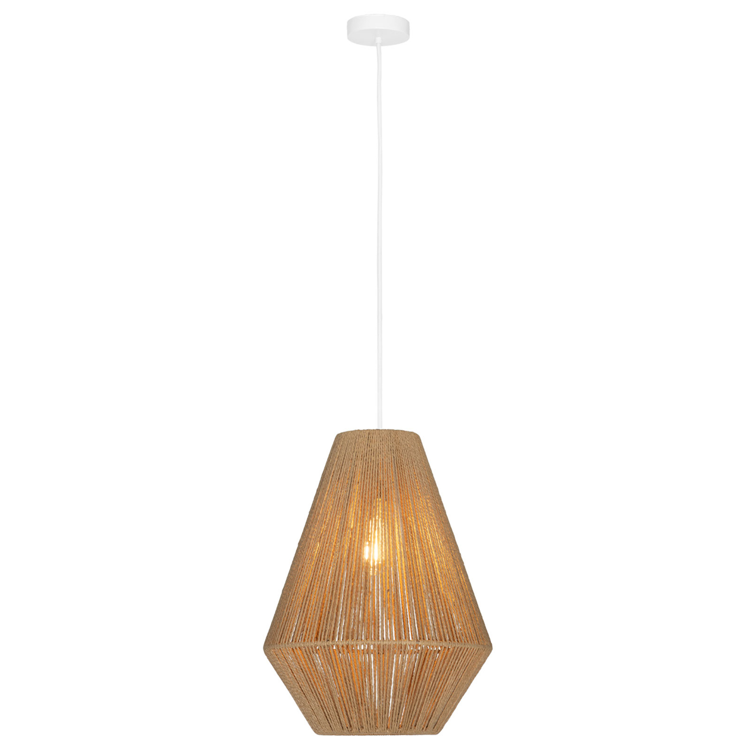 Dayton Steel & Rattan Pendant Light