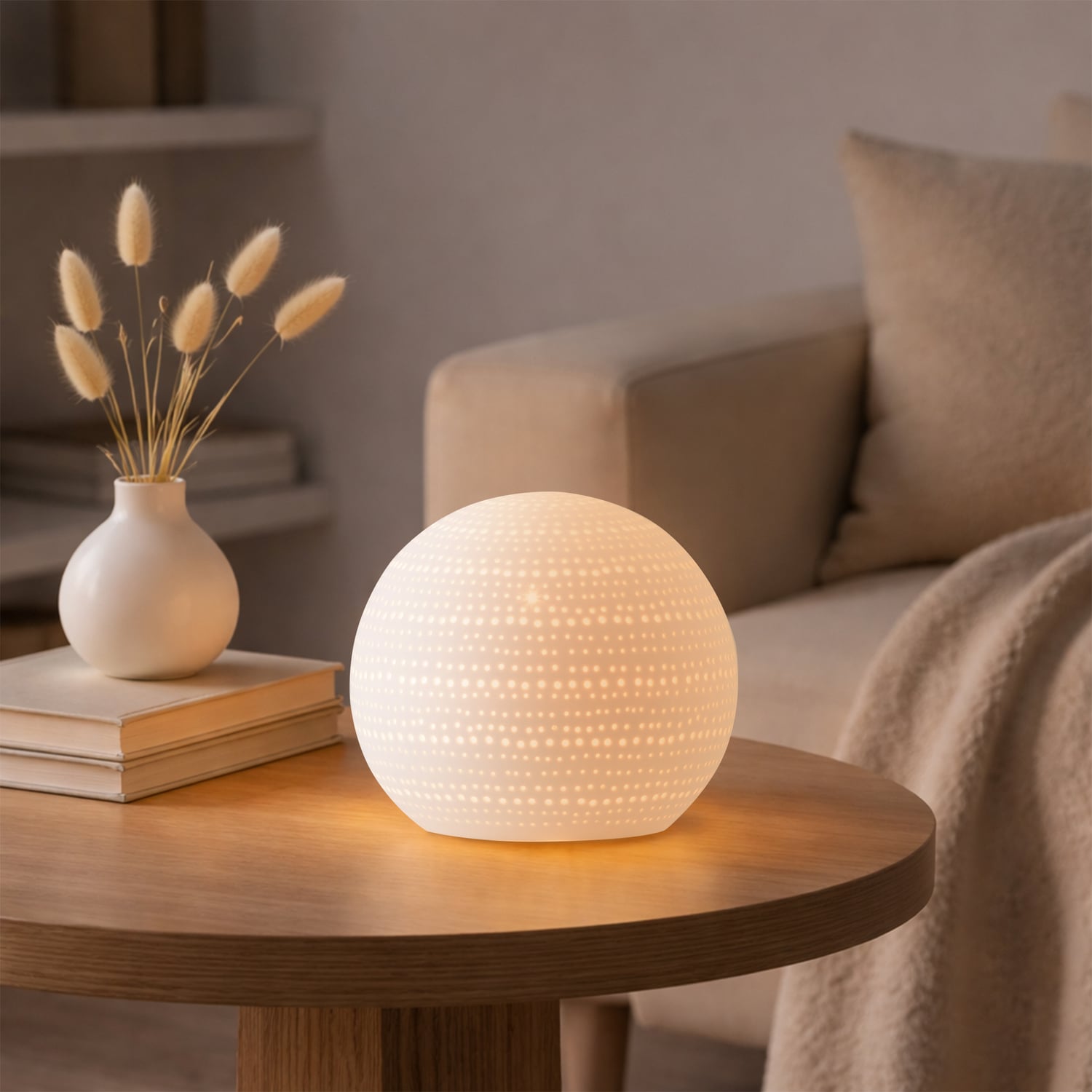 Callais White Porcelain Table Lamp