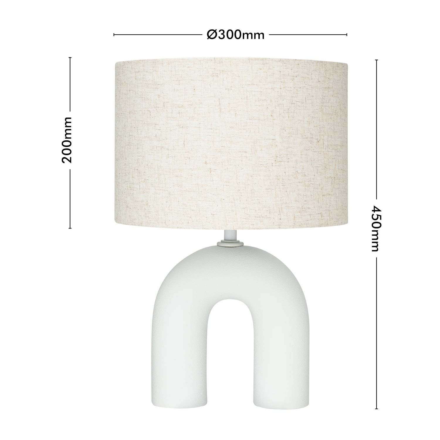U-Shape Maestoso Ceramic Table Lamp