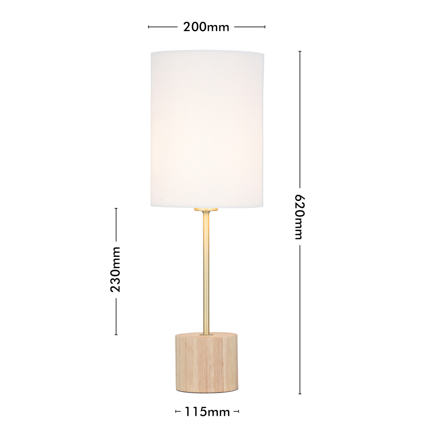 Delizia Rubberwood Table Lamp