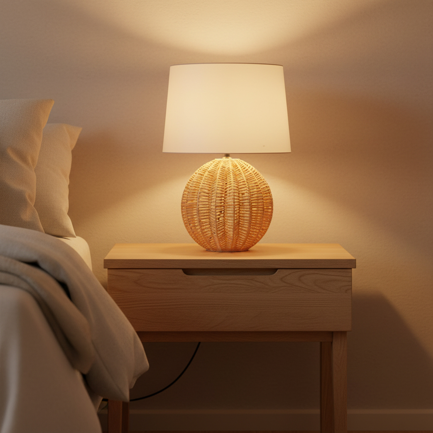 Stiloso Steel & Linen Table Lamp