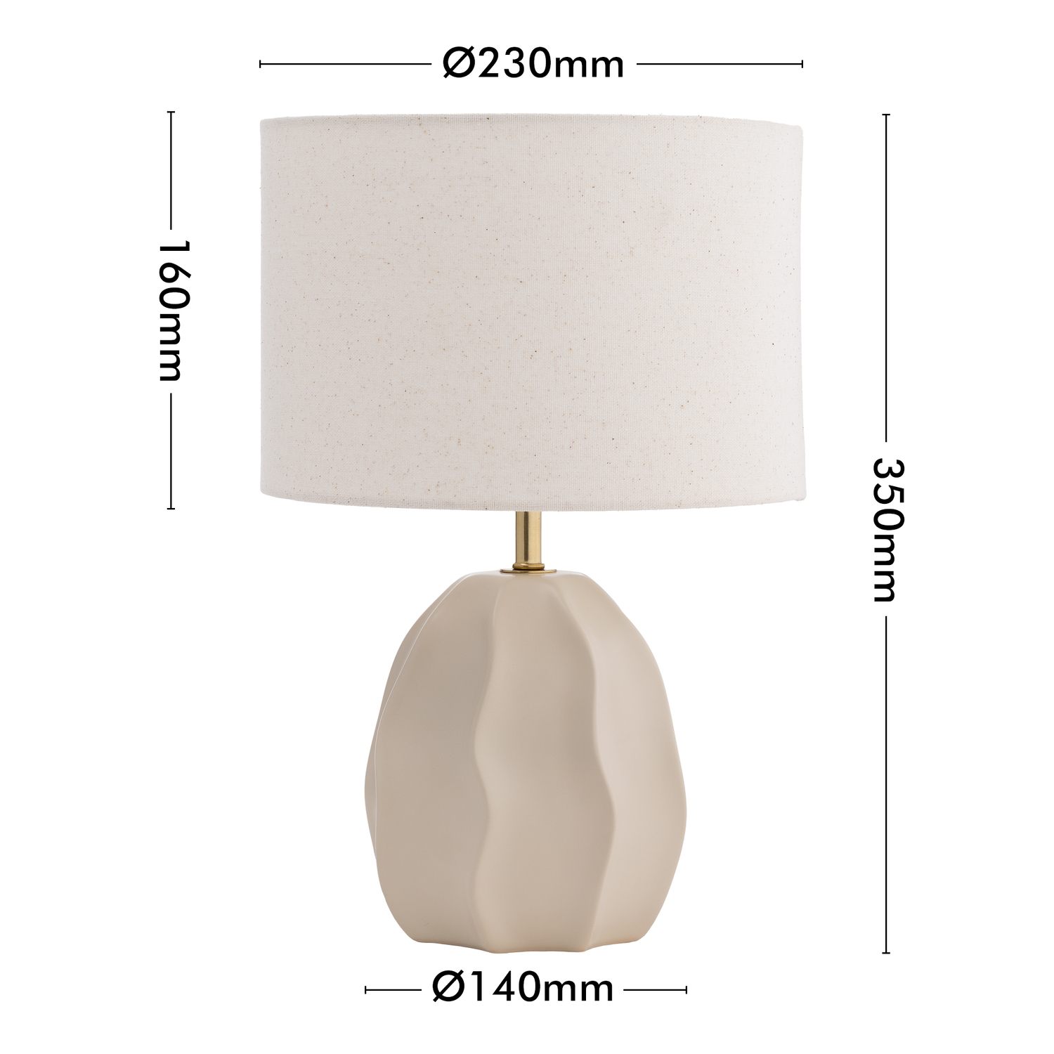 Reverie Ceramic & Linen Table Lamp