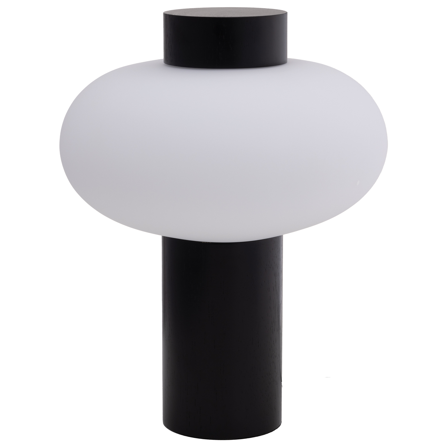 Luso Rubberwood & Opal Glass Table Lamp