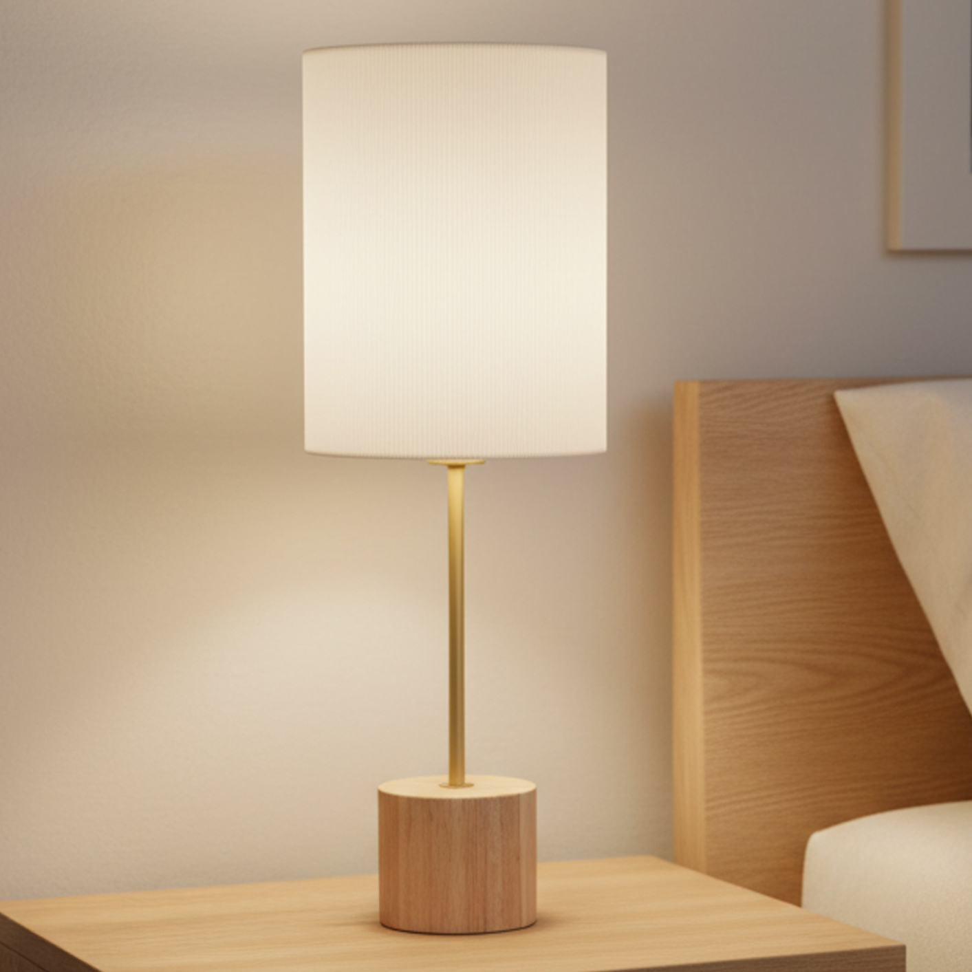 Delizia Rubberwood Table Lamp