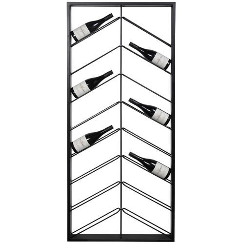 Grey Franko Chevron Wine Rack