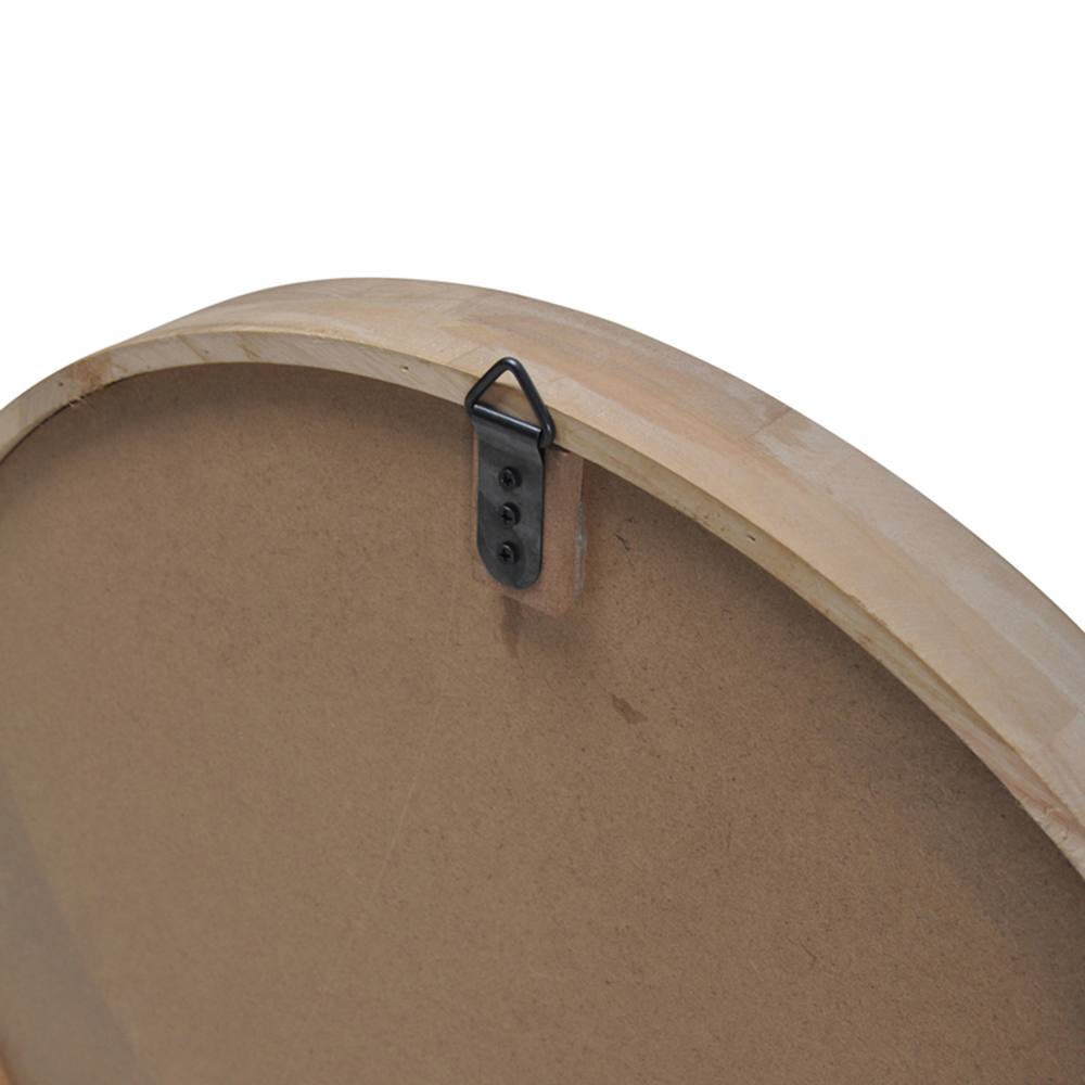Natural Cooper Round Wooden Wall Mirror