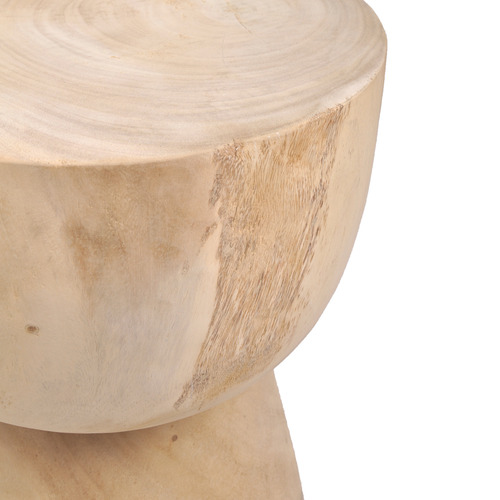 SLH House Natural Suar Wood Drum Stool & Reviews Temple & ster