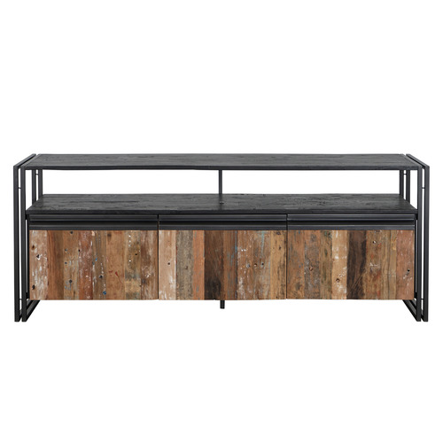 New Age Wood & Metal TV Unit Temple & ster