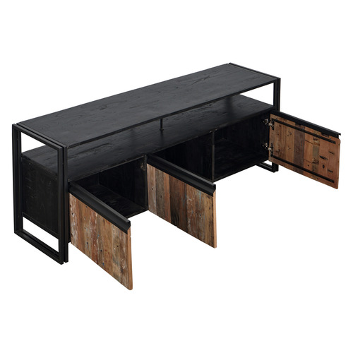 New Age Wood & Metal TV Unit Temple & Webster