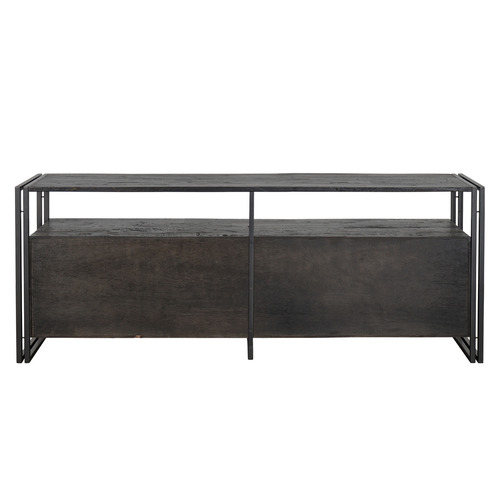 New Age Wood & Metal TV Unit Temple & ster