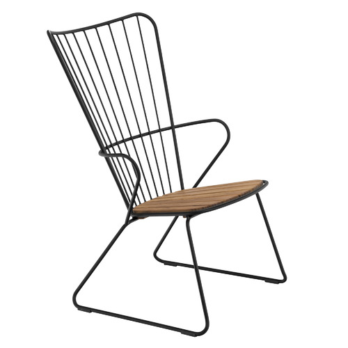 Paon Metal & Bamboo Outdoor Lounge Chair | Temple & Webster