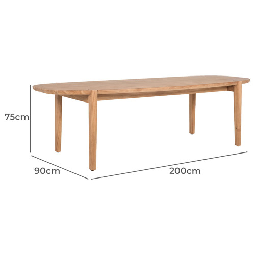 Celeste Teak Wood Dining Table Temple & ster