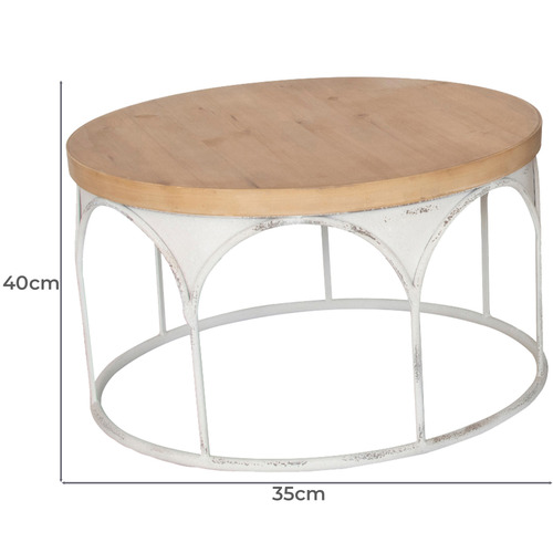 Stacey 2 Piece Fir Wood Coffee Table Set