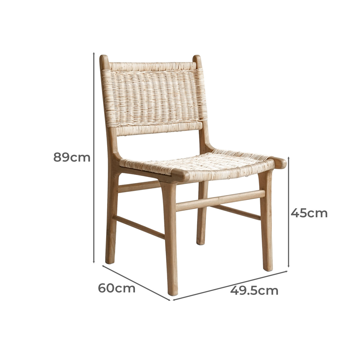 Dianna Teak Wood Dining Chair
