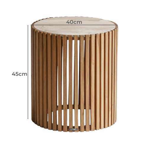 Bruce Teak Wood Side Table