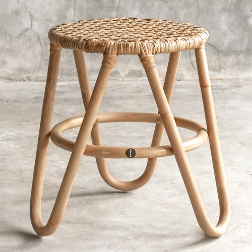 44cm Jayson Rattan Accent Stool