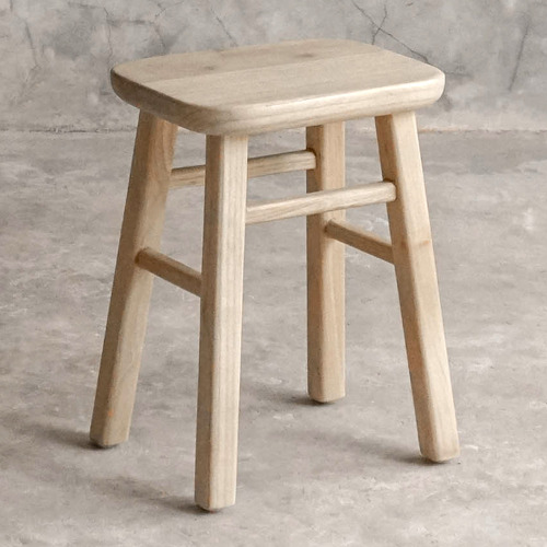 46cm Glenna Sungkai Wood Accent Stool