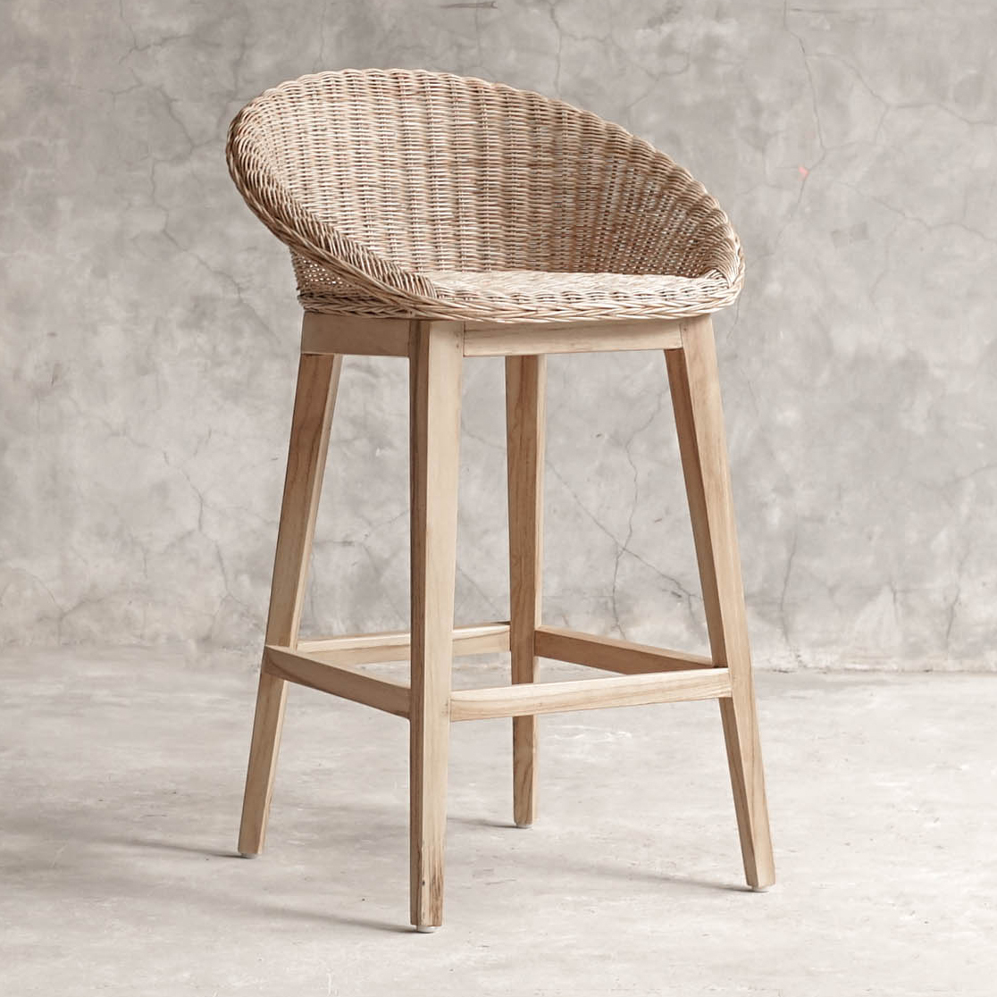 Rogers Teak Wood Counter Stool