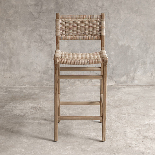 Terence Teak Wood Counter Stool