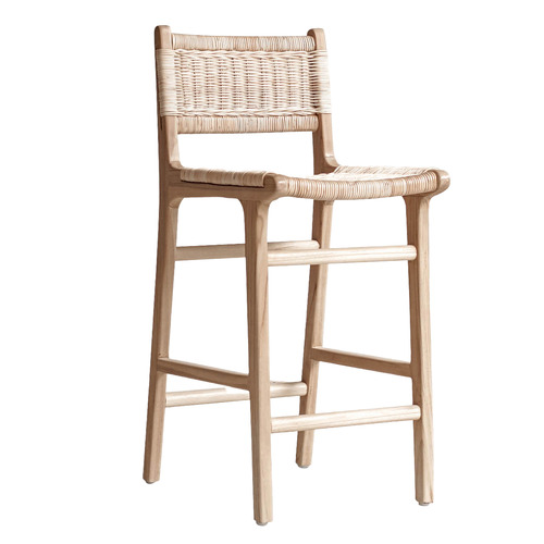 Terence Teak Wood Counter Stool